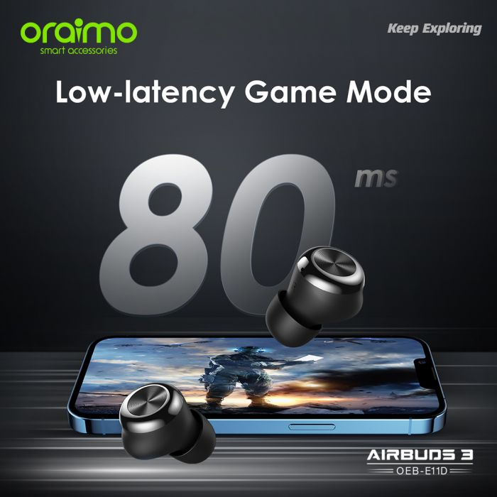 oraimo AirBuds 3 Powerful Bass IPX7 Waterproof TWS True Wireless Earbuds