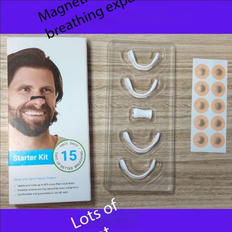 Magnetic nasal ventilating strips, nasal clips, nasal straps, intake breathing expanders