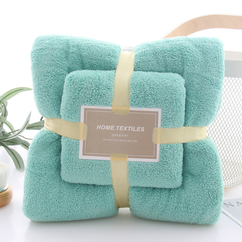 Coral Fleece Absorbent Hair Swimming Face Hand Bath Towel Sets Microfibre Towels Bathroom Towels Microfiber Set
