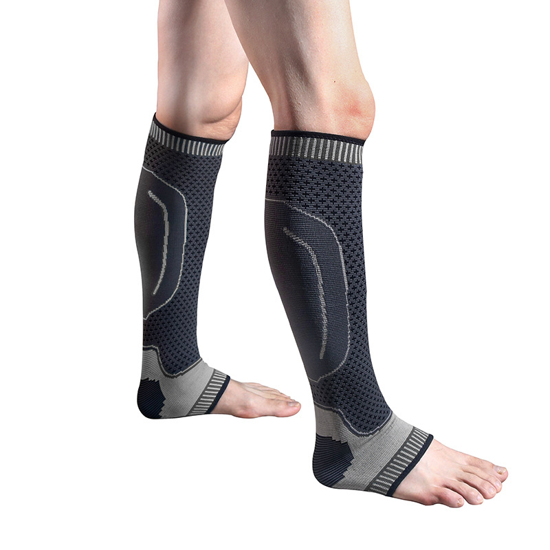 HJ054 1PCS Sports Anti-slip Full Length Compression Leg Sleeves Knee Brace Support Protect for Basketball Football Running Cycling