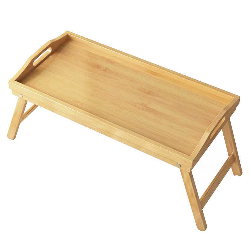 JY-1058 Portable Bamboo Wood Bed Tray Breakfast Table Computer Stand Laptop Desk Food Sofa Bed Serving Tray Tea Tray Table Furniture
