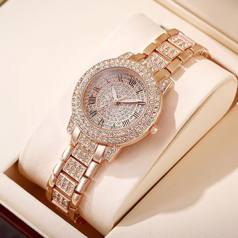 Spicy Girl Sweet Wind Watch Women's Niche High End Feeling Starry Sky Quartz Watch Student Full Diamond Women's Watch Valentine's Day Gift