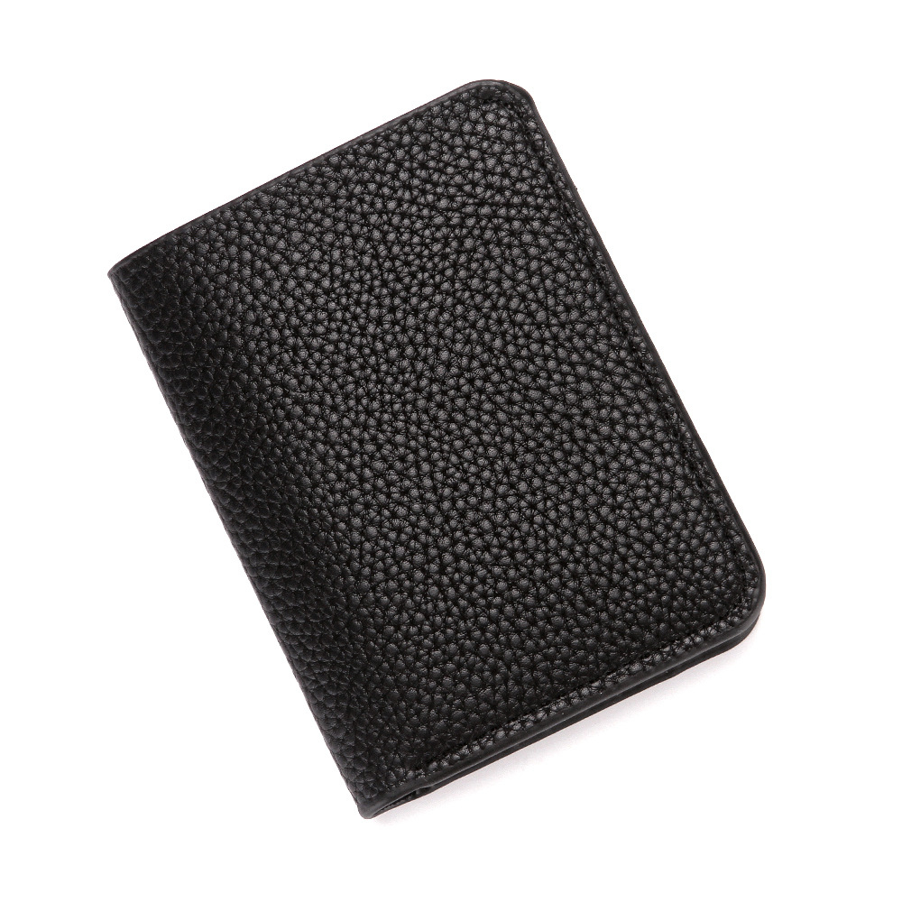 HF048 men's short card holder soft PU leather business card case bank credit card - card slot
