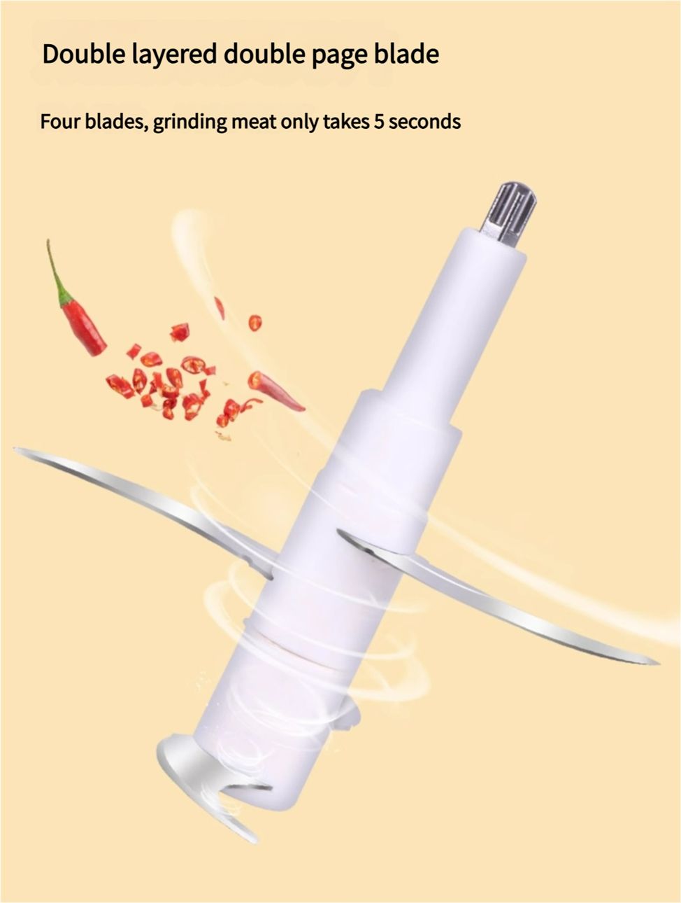 Watson -Household meat grinder stainless steel glass multi-function vegetable stuffing machine garlic mincer food processor