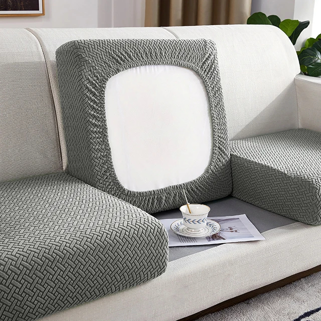 Light Grey All Inclusive Sofa Cover Thick Sofa Set Living Room Furniture Protector for Kids Thick Elastic Couch Cover Pet Friendly