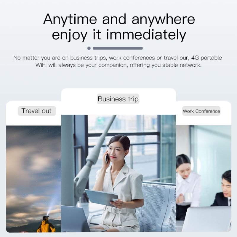 4G router Wireless lte wifi modem Sim Card Router MIFI pocket hotspot 10 WiFi users built-in battery portable WiFi