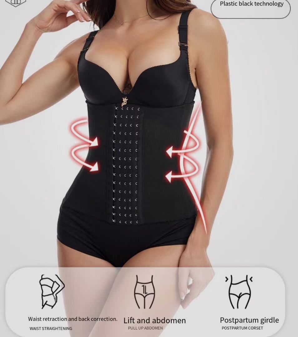 Latex Waist Trainer for Women Abdominal Waist 3 rows 11 buttons sports underwear Corset Hourglass Workout Body Shaper Girdle shapewear women's high waist and abdomen control postpartum underwear sexy hip slim corset corset Fajas body hip corset
