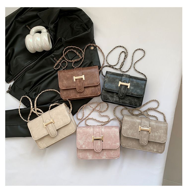 Women's spring 2024 new style gradient color personalized texture small chain shoulder armpit bag wj8778