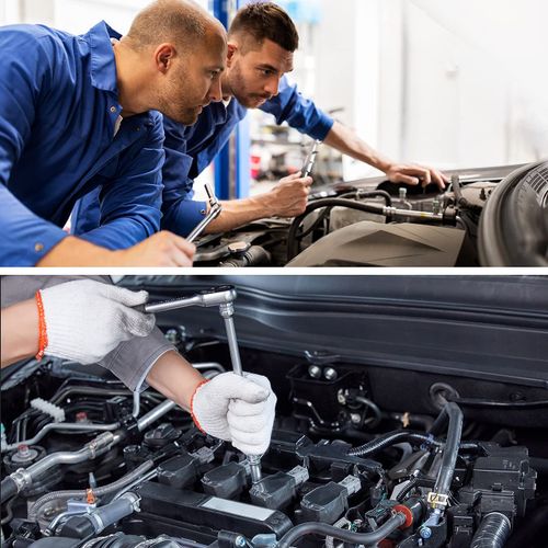 Mythco 46Pcs Socket Wrench Set - Auto Repair Tool Kit Black