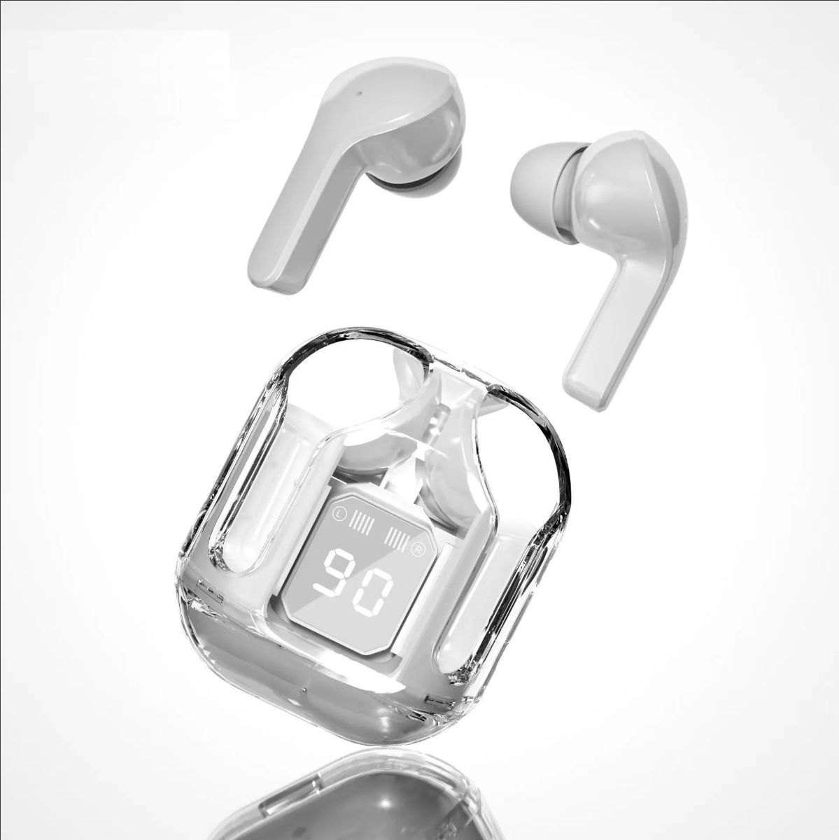 New sports Bluetooth i31 headset with long battery life and transparent generation for Android Apple.white