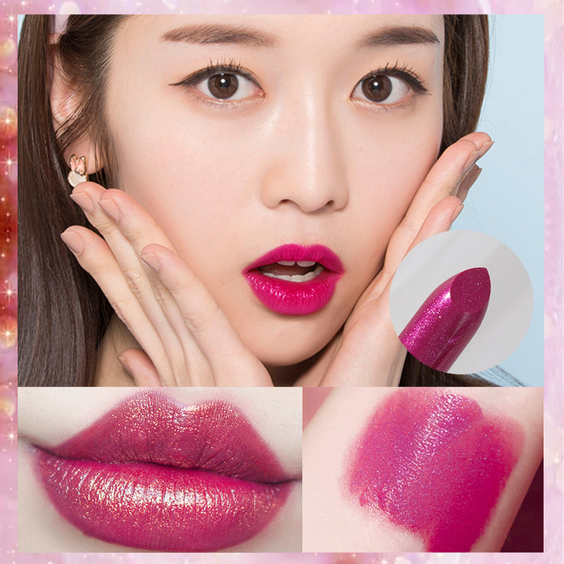 Light purple lipstick CRRshop free shipping female hot sale Dragon Fruit Colorless Lipstick Rose Red Rose Purple Student Color Changing lipstick Barbie Pink Lipstick 