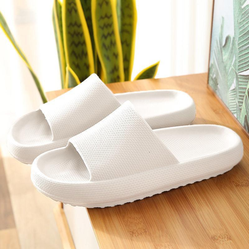Men Slippers EVA 4cm Thick Sole Soft Flats Women Summer Beach Sandals Couples Casual Flip Flop Shoes Bathroom Slides New Fashion