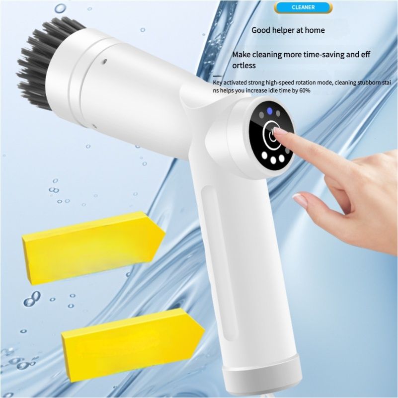 New convenient multifunctional brush wireless handheld electric cleaning brush with multiple replacement heads for household stove waterproof cup brush