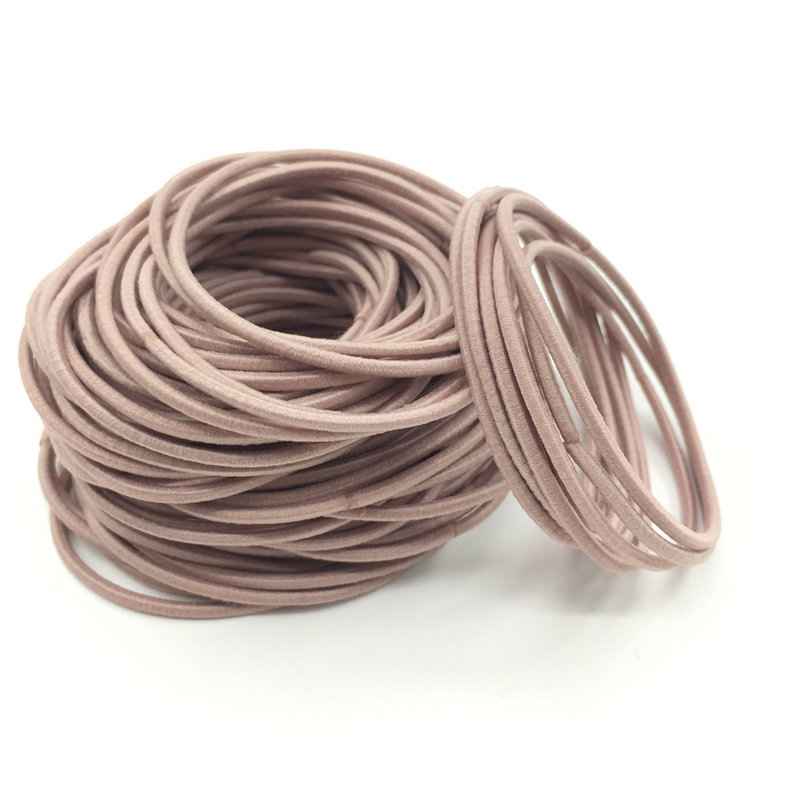 Tospino Multicolor No-metal Hair Elastics Hair Ties Ponytail Holders Hair Bands 100Pcs/Pack