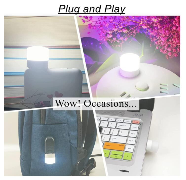 WELLHOME 14PCS Baby Night Light, RTSU Rechargeable Mini Light, Wireless LED Night Lights for Kids, Portable Bedside Lamp for Breastfeeding, Nursery Lamp