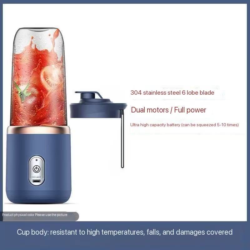 Portable and portable, dual motor drive - 400ml wireless juicer, start a new experience of fresh juice