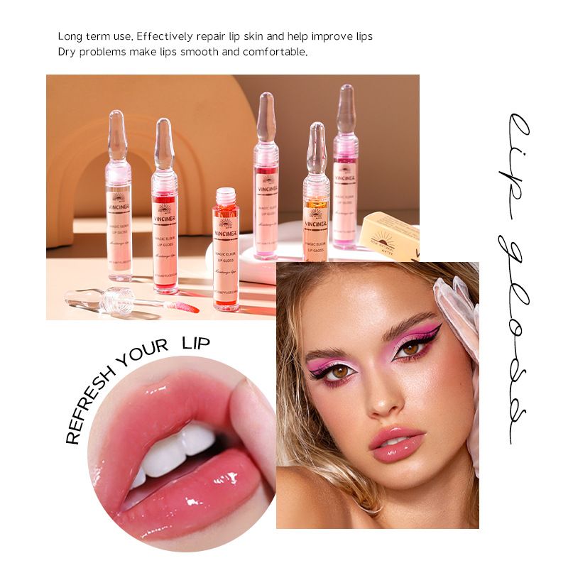 Beauty makeup Natural Persistence Moisturizing Lip Oil Shui Guang Lip Gloss Mirror Lip Gloss
