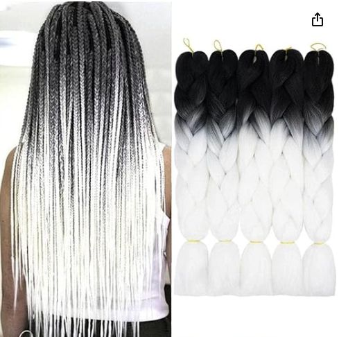 Obaasima strands hot stylish color Faux Mardi Gras Hair Thick Hair Braid synthetic jumbo braid expression hair