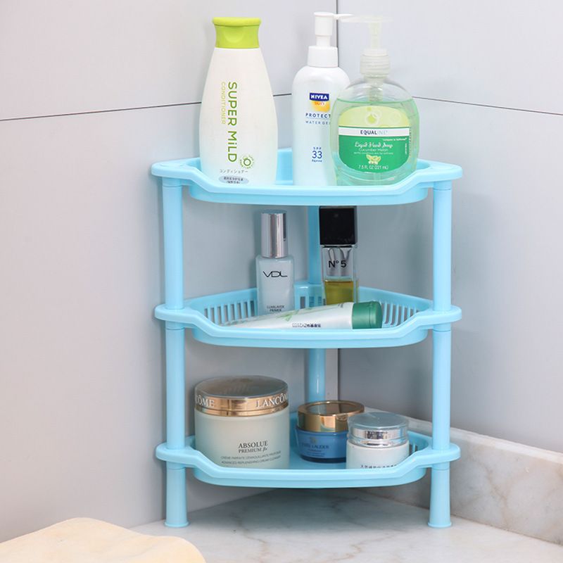 Square shape Triangle storage rack CRRSHOP home daily supplies kitchen storage plastic storage rack, floor standing bathroom storage rack 