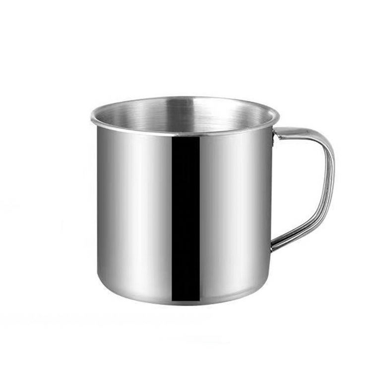 Extra Thick Stainless Steel Cup Children's Mouth Cup with Handle Cover Household adult Drinking Water Cup with cover