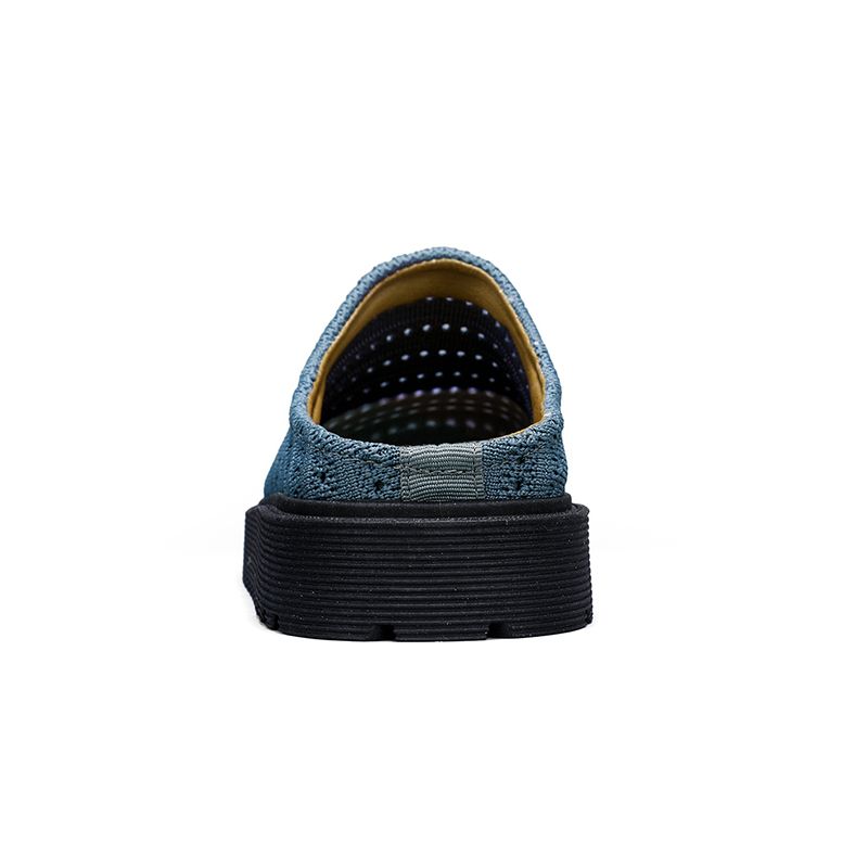Youth Men Breathable Mesh Shoes Man Fashion Casual Flats Loafers Male Leisure Daily Slip On Footwears For Black