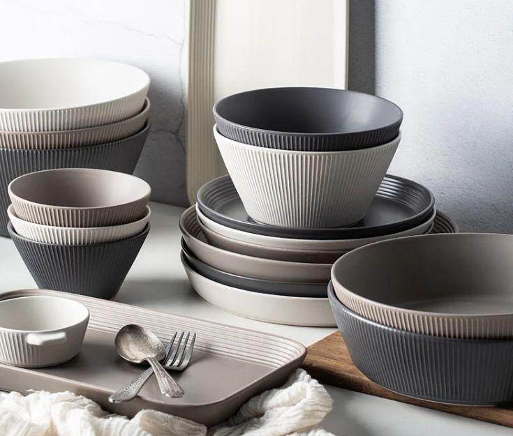 Nordic dining ceramic modern porcelain plates - Restaurant, home, hotel kitchen ceramic tableware - TC-33