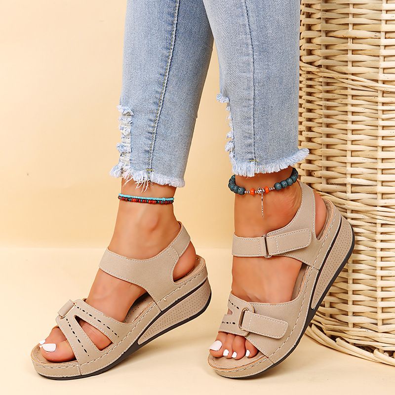 New plus-size fish mouth casual sandals Amazon hot Romanesque sandals shunhe