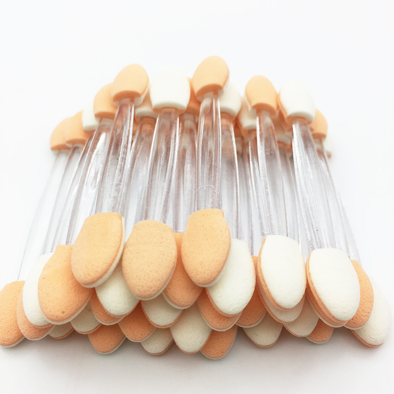 50/5PCS Disposable Eyeshadow Brush Dual Sided Sponge Nylon Kit Makeup Eye Shadow Brushes For Cosmetic Applicator Make up