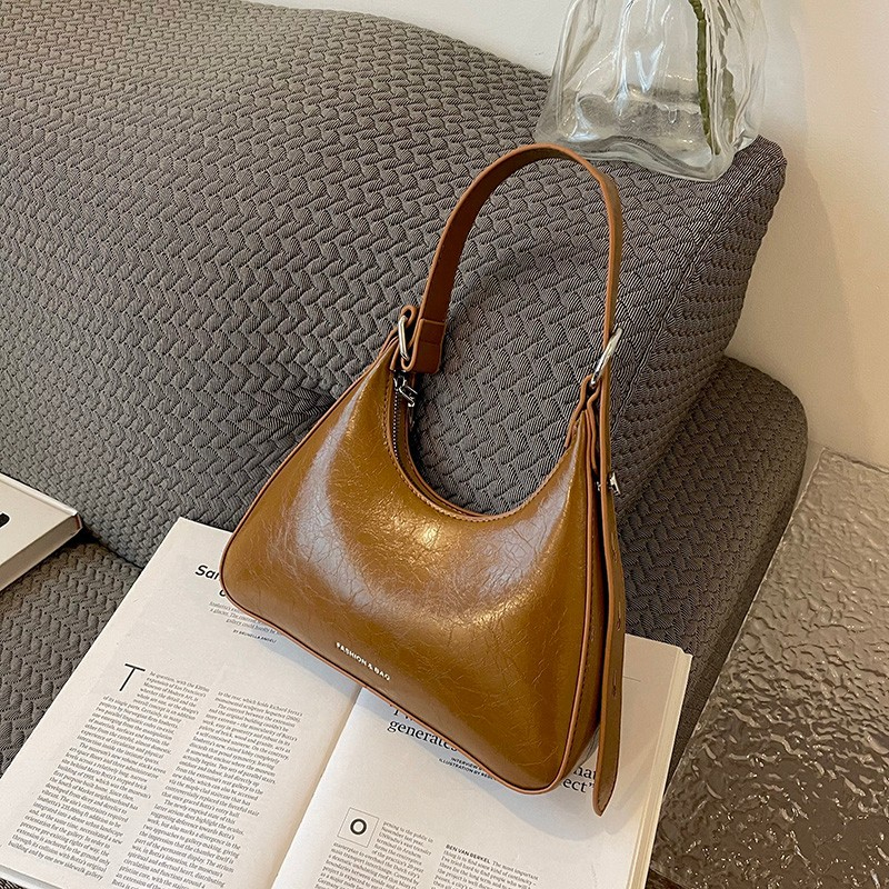 CCJ&8009 Fashion Genuine Leather Handbags Underarm Bag Women Shoulder Bag Handbag