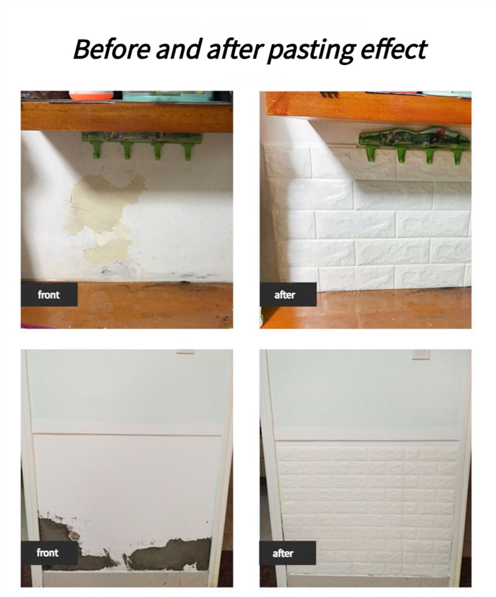 【Multi pcs】Soundproof Peel and Stick Wall Covering 3D Home Wallpaper Interior Decoration Design, Can Also Be Used in Kitchen