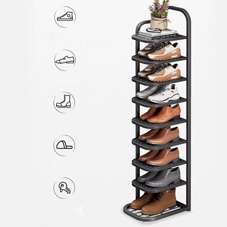 HOME 8 Tiers Shoe Rack Space Saving Vertical Single Pairs Sturdy Shoe Shelf Storage Organizer
