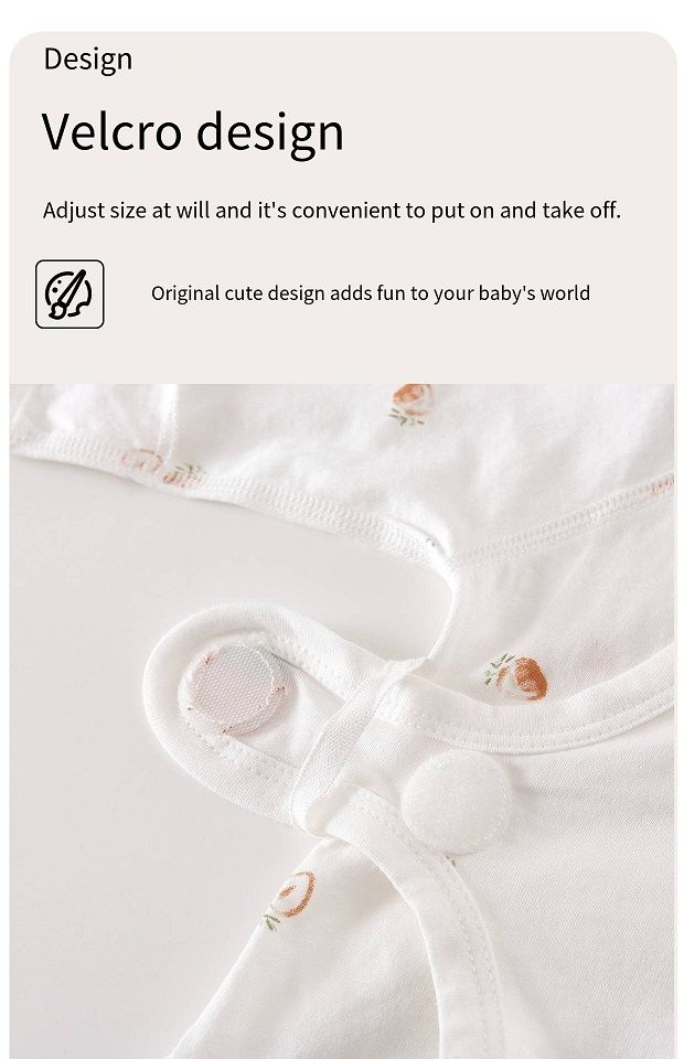Newborn Ice Ceramic Cotton Kimono Top, No Bone Stitching Baby Half-Back Shirt, Breathable Wrap-Around Top with Magic Tape, Double Belly Protection, 52-59cm