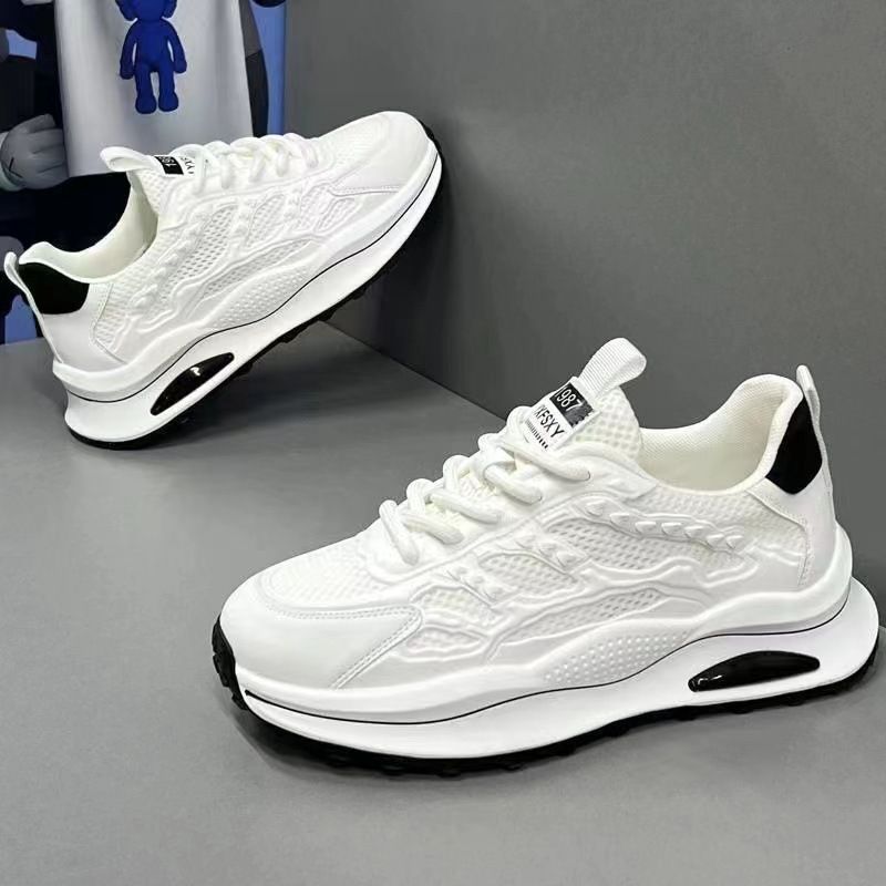 2024 summer thin hollow running shoes comfortable soft sole student tide shoes all match small white shoes 601