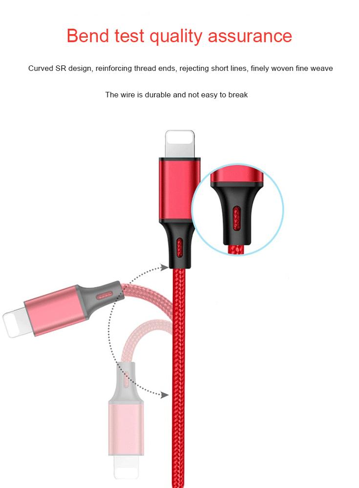 iPhone Charger Cable Mobile Phone Fast Charging 2A Blue 1Pcs/Box
