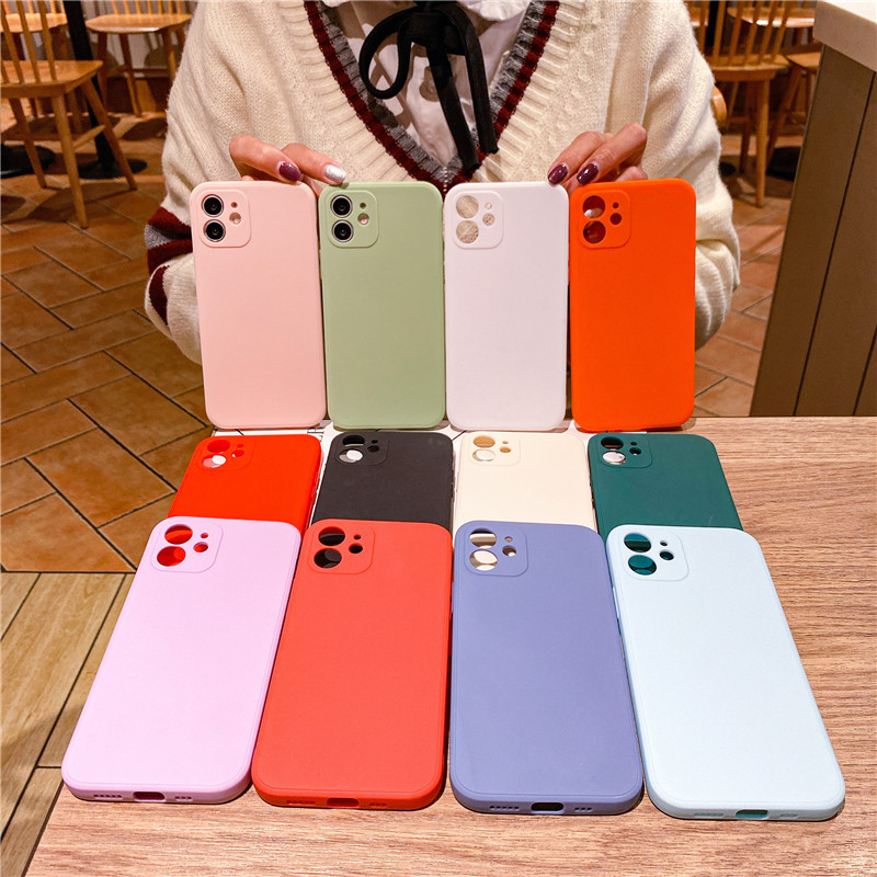 Thin Soft Case For iPhone 13 13Pro 12 11 Plus Original Liquid Silicone Cover Candy Coque Capa For iPhone X Xs Pro Max XR