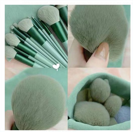 Genetic 13-Piece Makeup Brush Set - Green