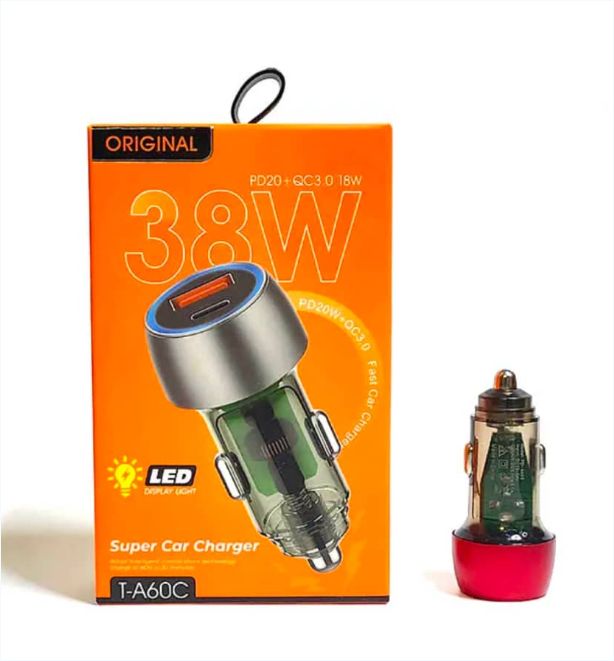 Fast Charging 38W Type-C and Android Dual Car Charger