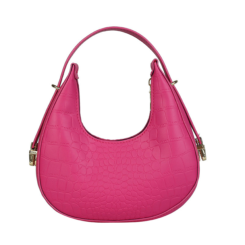 8910-XMY Shoulder Bag New Women's Subaxillary Bag Niche Design Advanced Texture Armpit Handbag Crescent Saddle Bag 