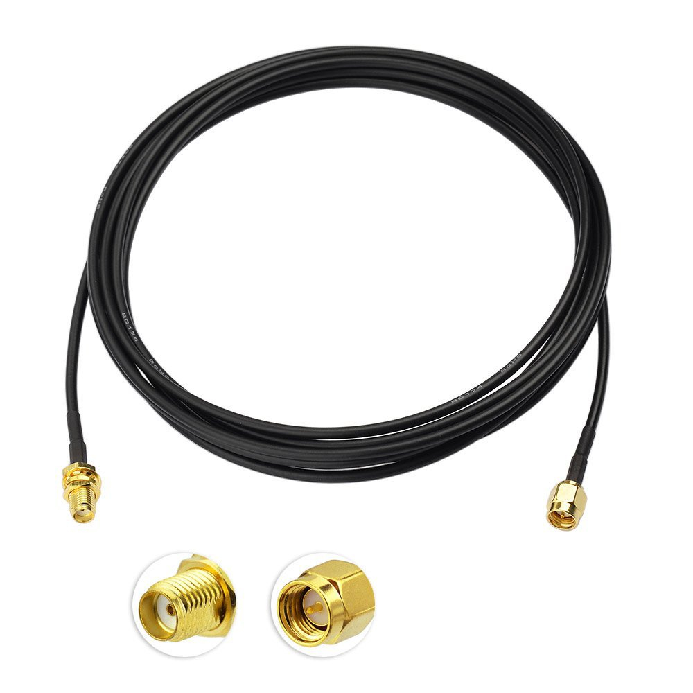 3M Low-Loss Coax Extension Cable (50 Ohm) for 3G/4G/LTE/Ham/ADS-B/GPS/RF Radio to Antenna or Surge Arrester Use (Not for TV or WiFi) - Double SMA Female Inner Hole