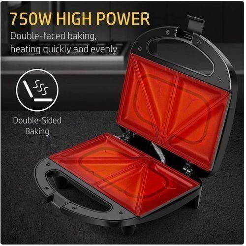 KUCALL LM-Sandwich Maker Toaster With Non-stick Plates - LED Indicator Lights

