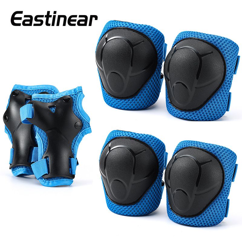 6-in-1 Kids & Adult Sports Protective Gear Set, Knee Elbow Wrist Pads for Skateboarding, Cycling, Roller Skating, Biking, Balance Bike, Breathable & Adjustable Safety Guards
