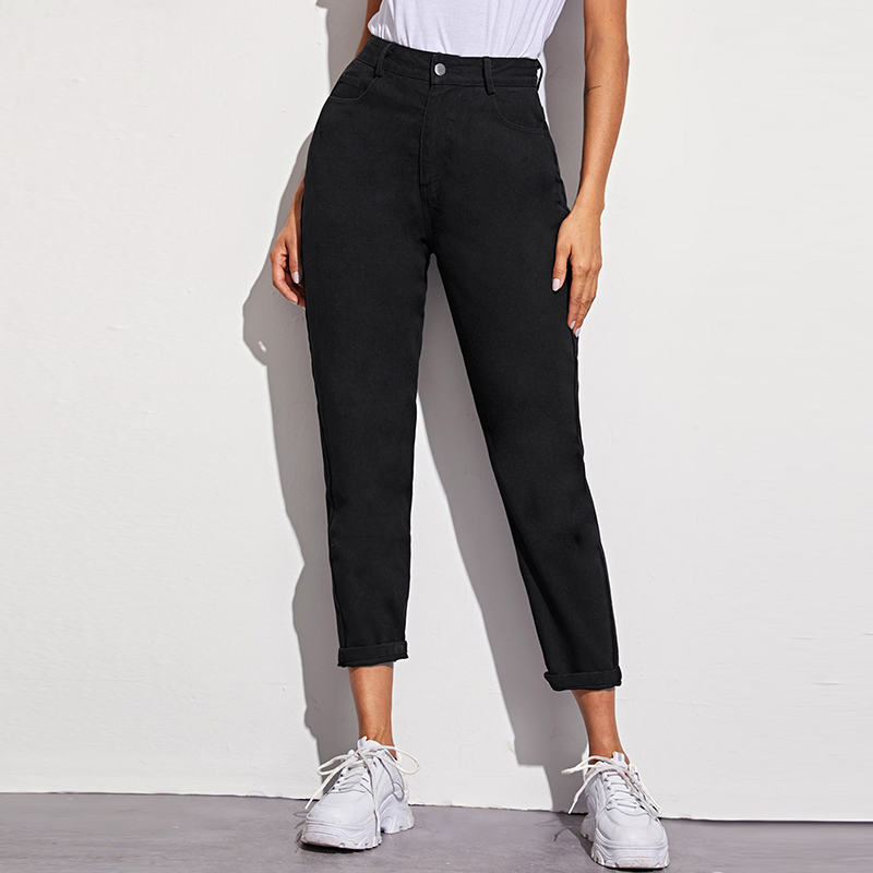 CL865-2 Women's Classic High Waist Cropped Carrot Jeans