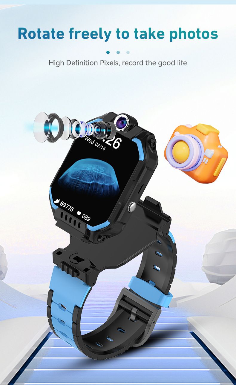 Kids Smartwatch GPS Tracker + Video / Voice Chat | SOS Button | 