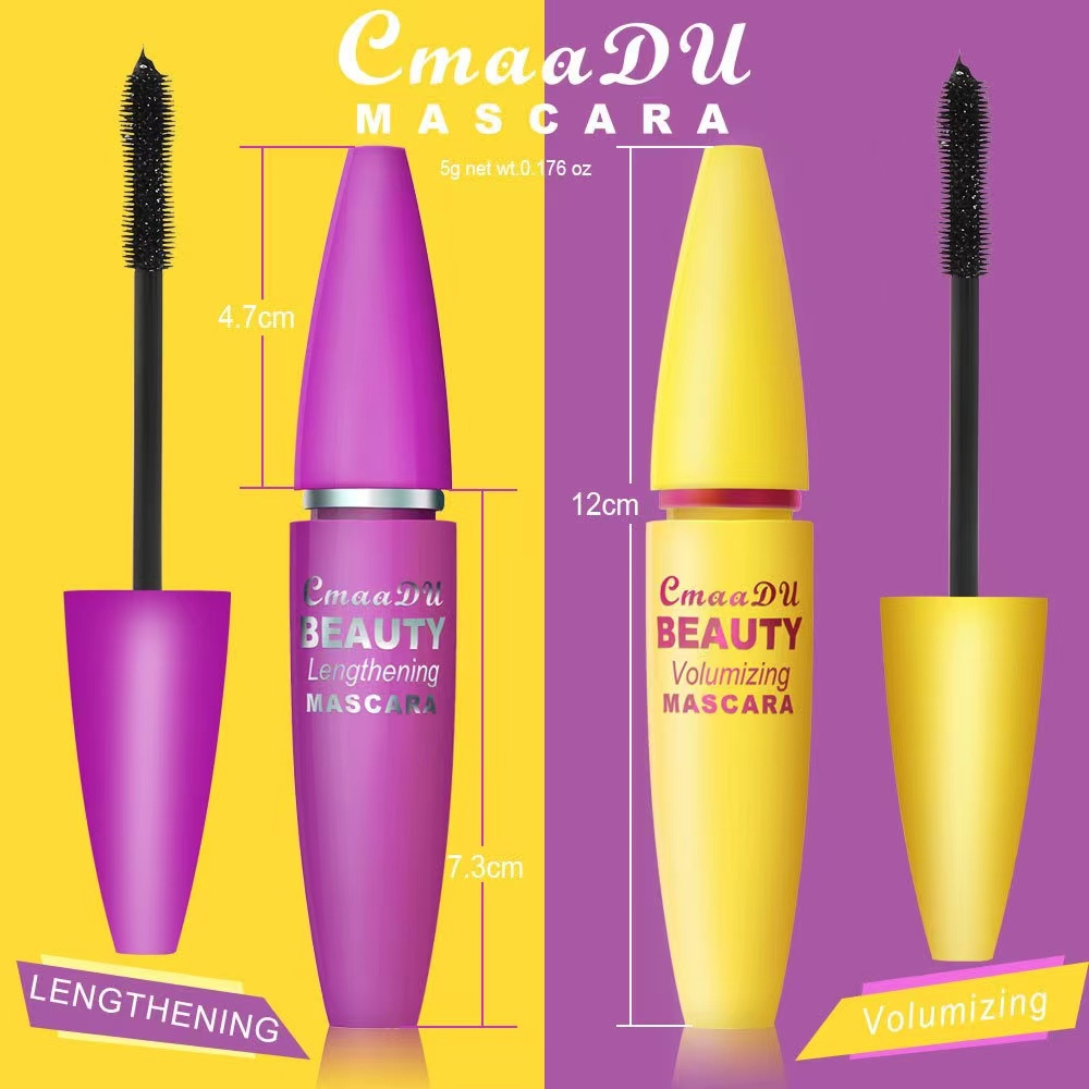 CmaaDu 4D Mascara Thick Waterproof Long Lasting Lengthening Volumizing Mascaras Rehaussement 