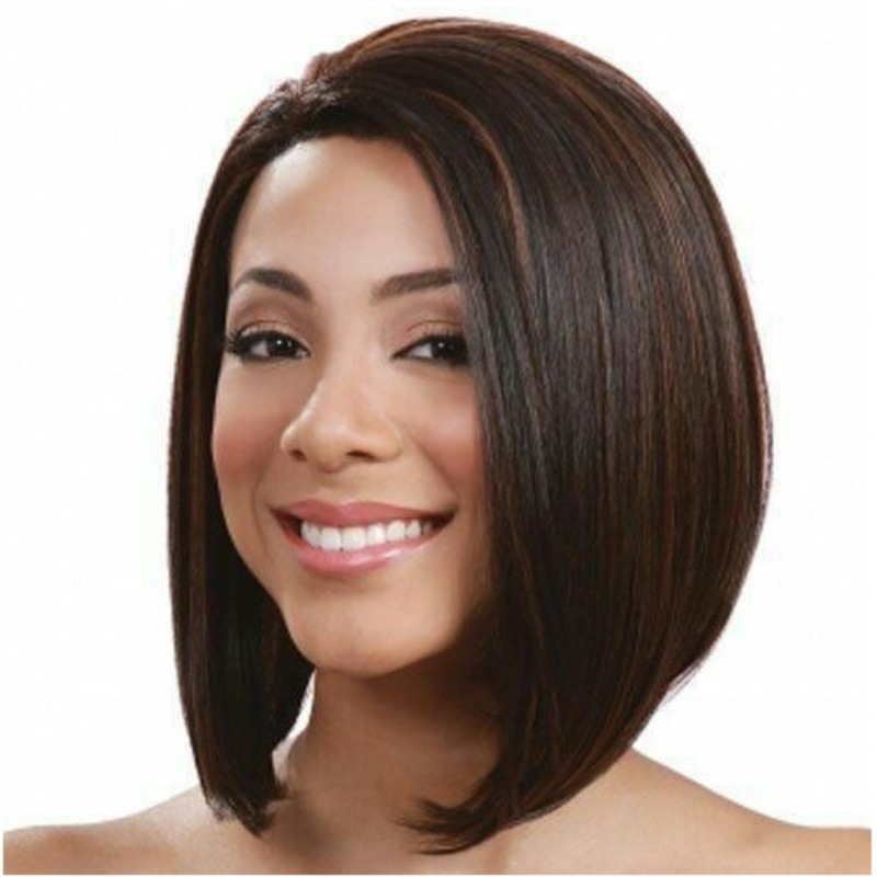 740 12 inch Short Bob Wigs Lace Front Wigs Straight Bob Wigs For Black Women