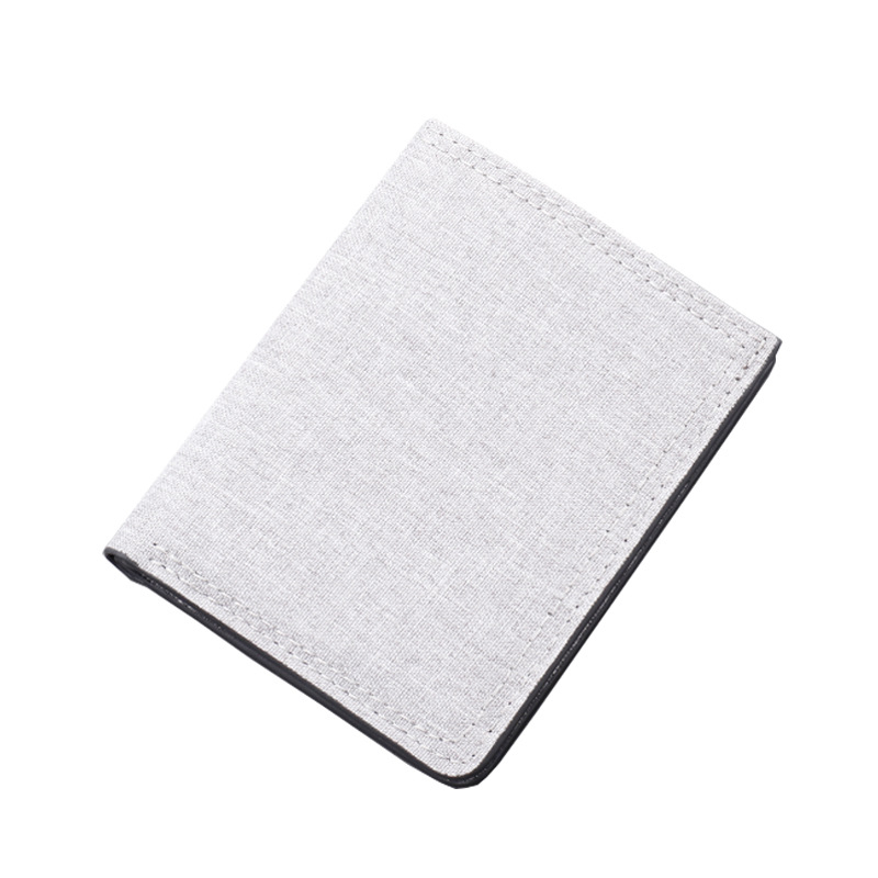 men's canvas purse, put driver's license, ultra-thin wallet, mini small wallet with zipper thin