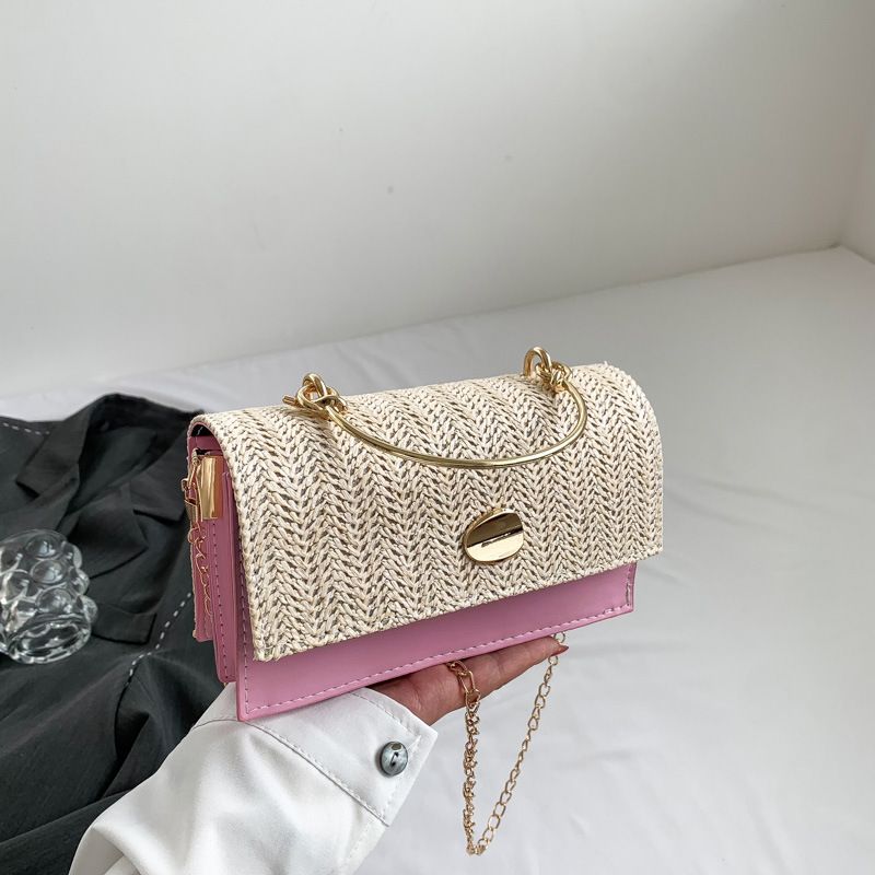 2024 new simple fashion shoulder bag Korean version chain crossbody bag casual popular women's small square bag 9820