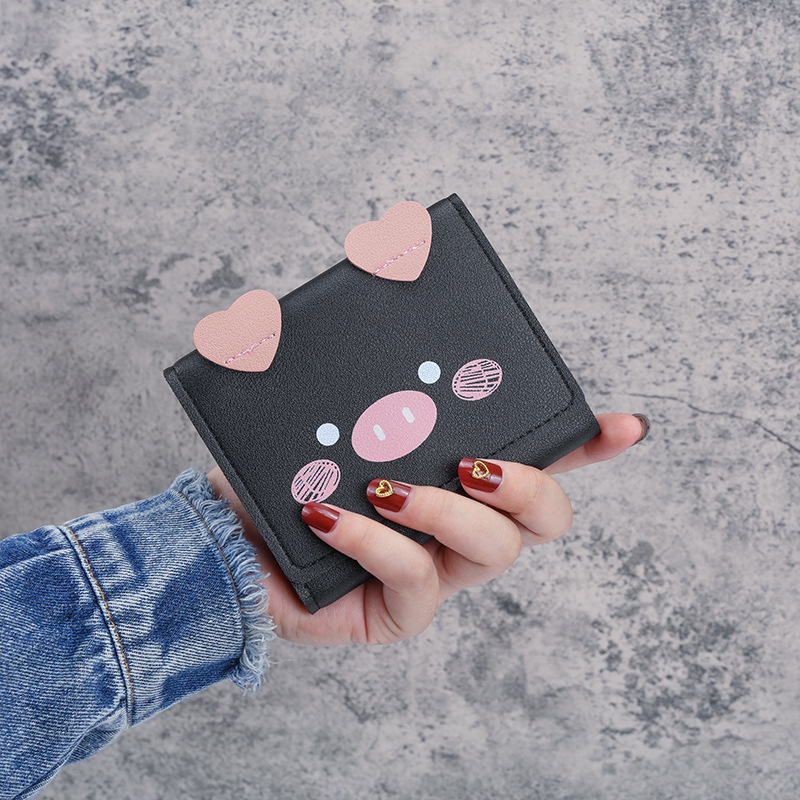 993 Women's Short Style Three Fold Card Bag Cartoon Cute Small Wallet