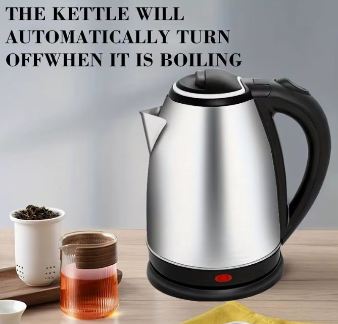  1.8L/2.0L Large Capacity Stainless Steel Durable With 3 Pin Plug Electric Kettle Quick Water Boiler Hot Tea Coffees - 1500W