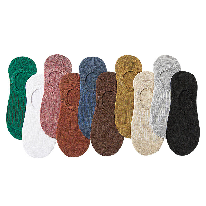 037 Women no show Non Slip liner socks Solid Color mesh cotton casual falke socks